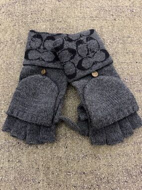 Coach Convertible Fingerless Gloves with Logo Button